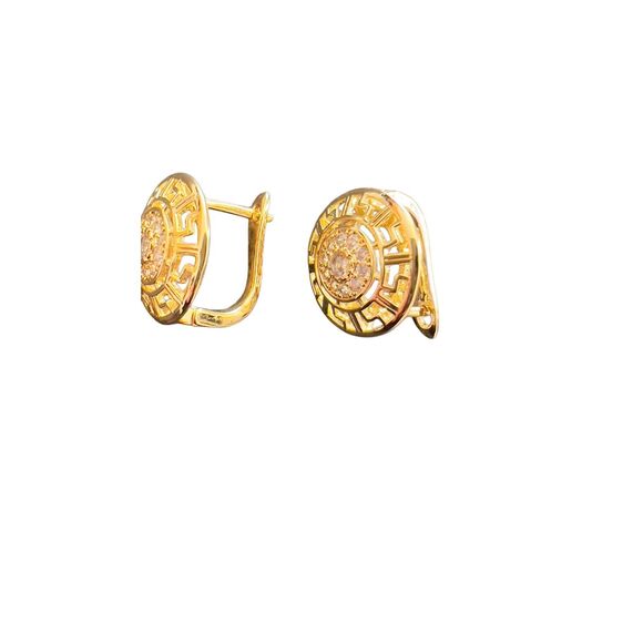 Hoop Earrings European fashion Round Synthetic Zircon earrings - Picture 6 of 10